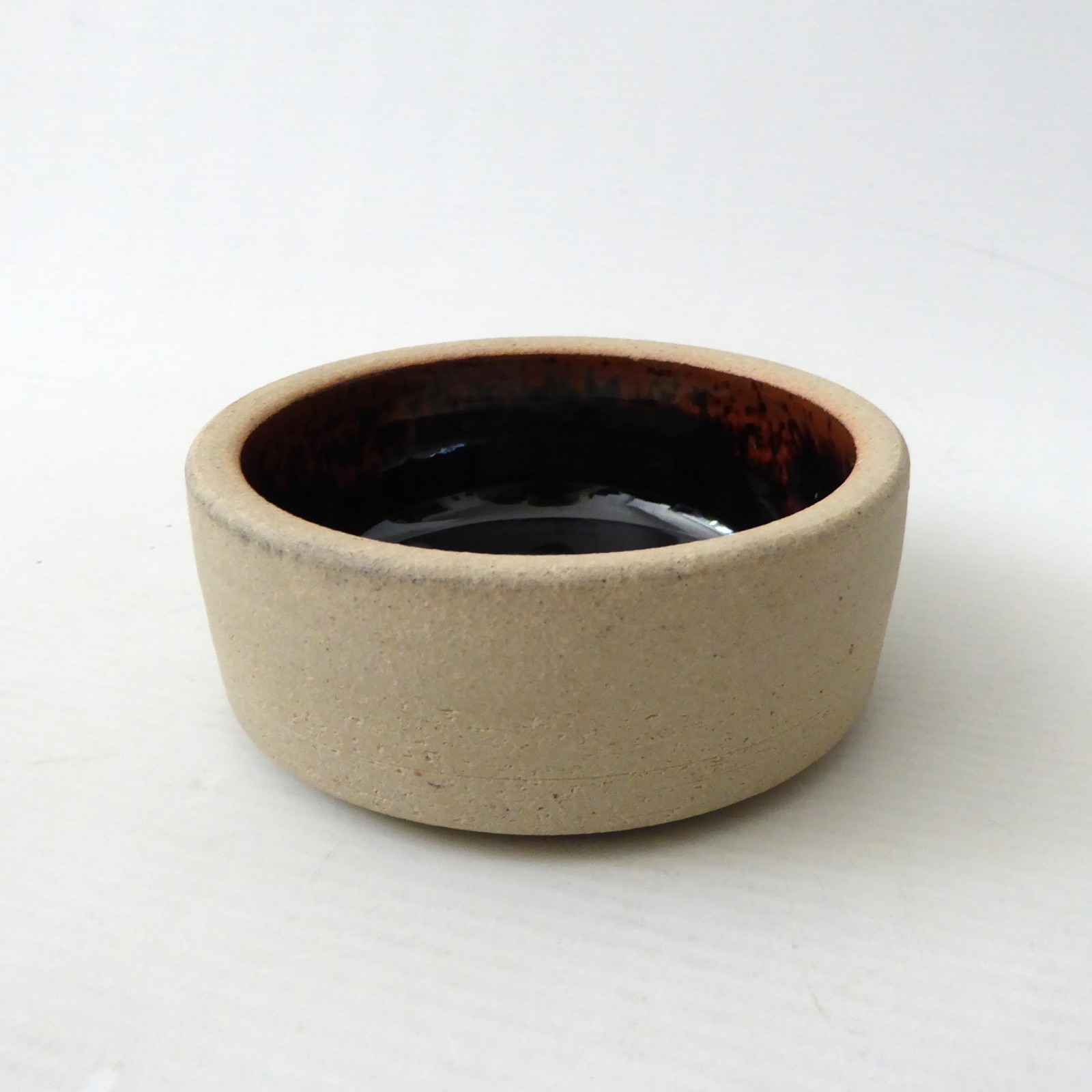 John Harlow vintage studio pottery small stoneware bowl, decorative glazed inner - Image 5