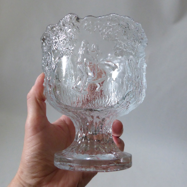 Kosta Boda Rhapsody goblet chalice bowl, Kjell Engman, art glass Sweden. Swedish