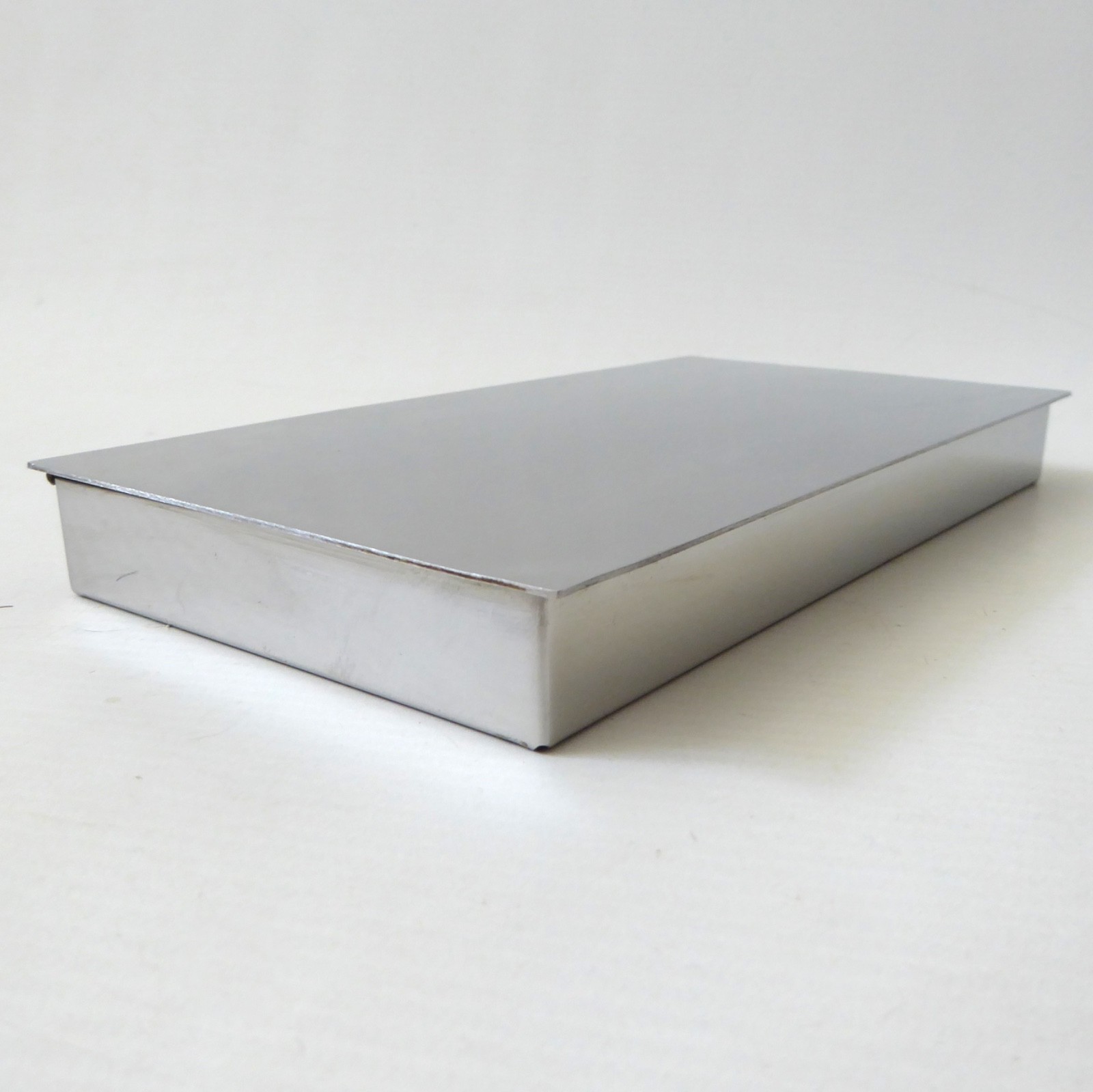 MG Denmark stainless steel cigarette box case, Danish modernist slim vintage 60s - Image 4