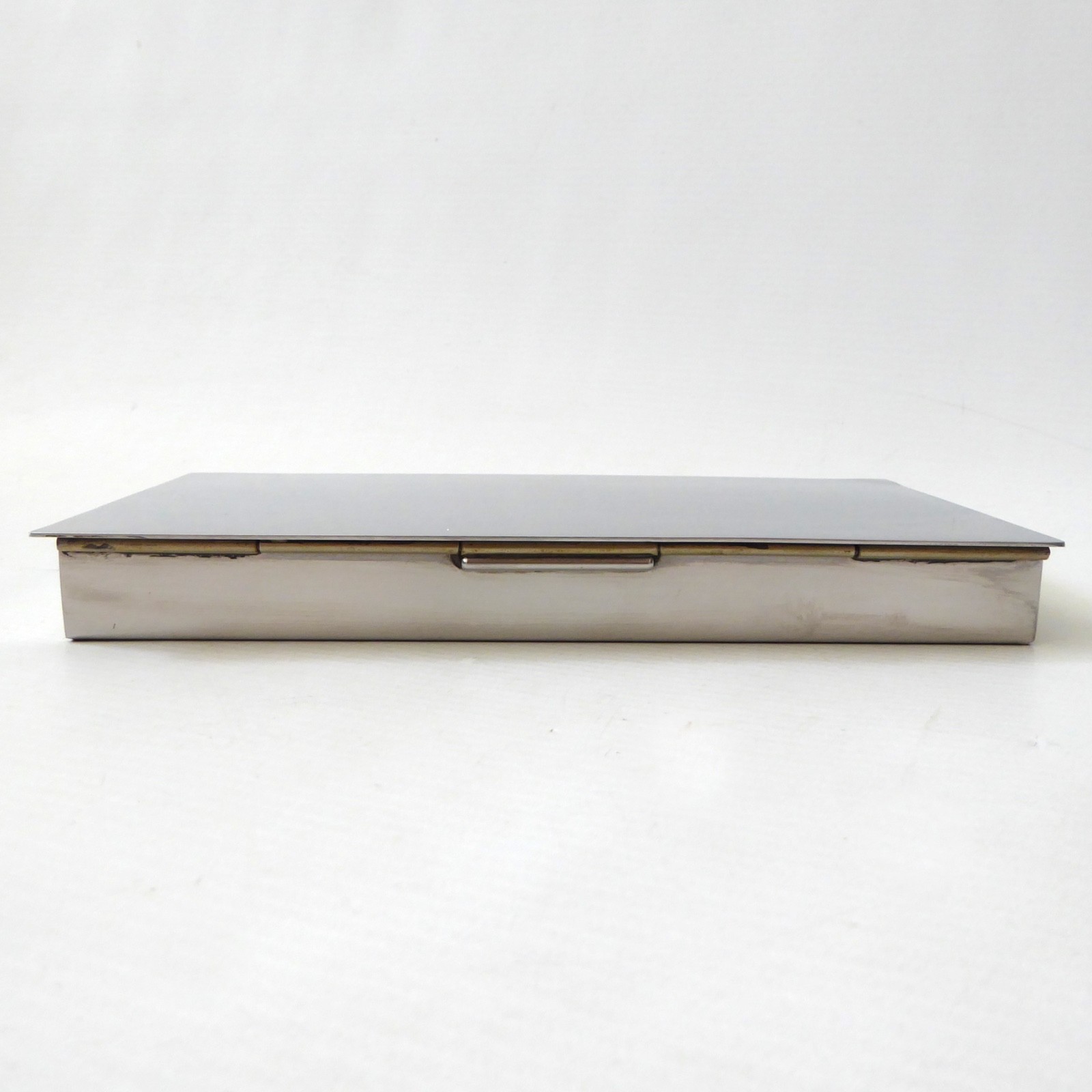 MG Denmark stainless steel cigarette box case, Danish modernist slim vintage 60s - Image 6