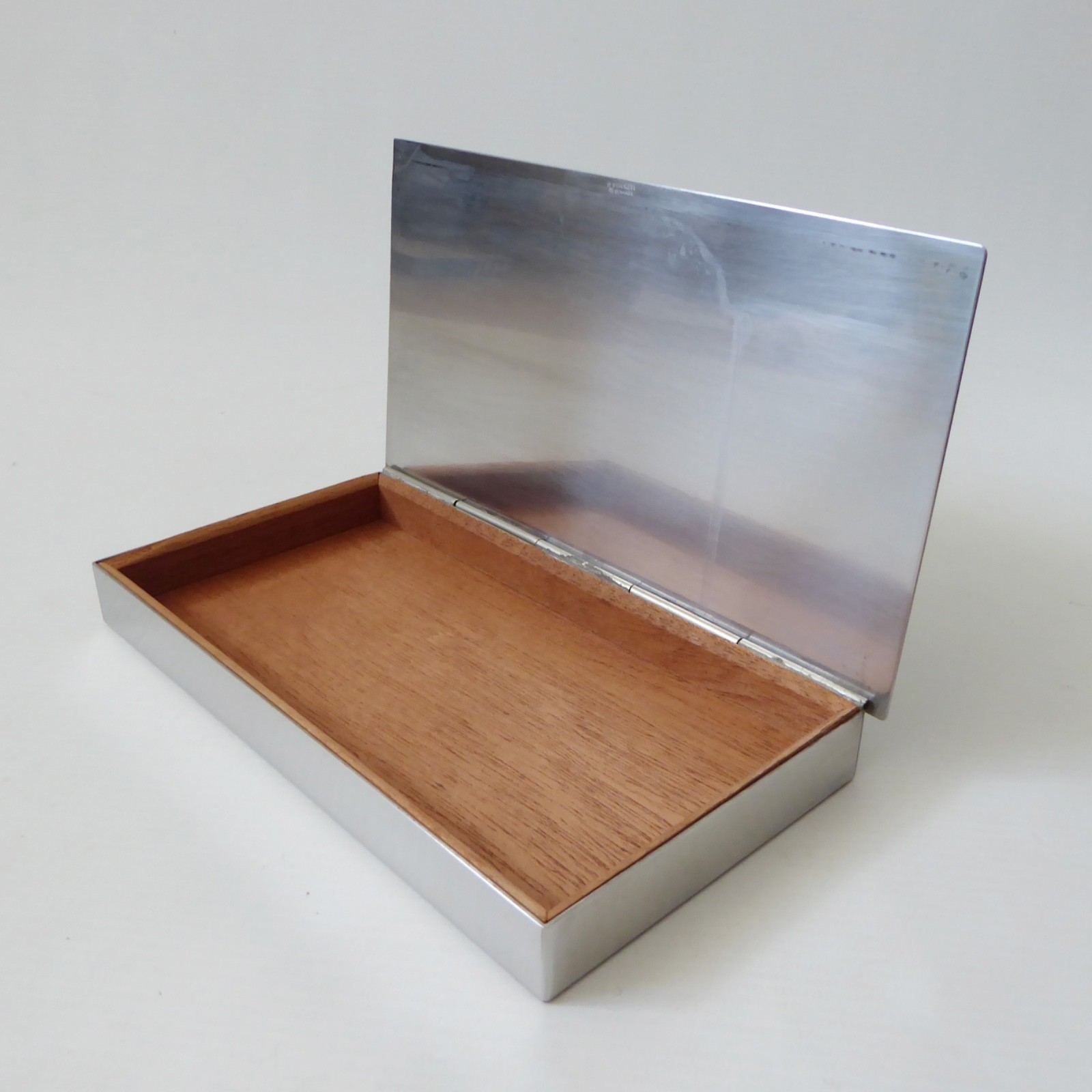 MG Denmark stainless steel cigarette box case, Danish modernist slim vintage 60s - Image 7