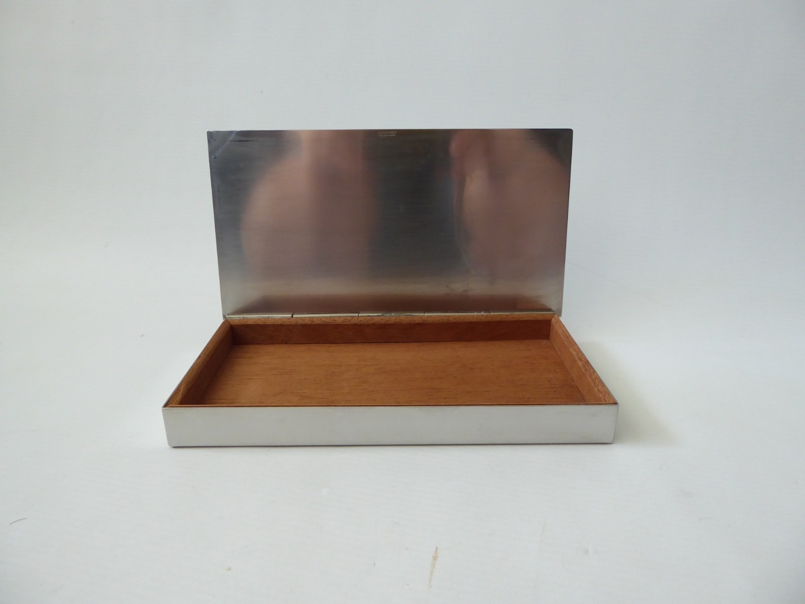 MG Denmark stainless steel cigarette box case, Danish modernist slim vintage 60s - Image 9