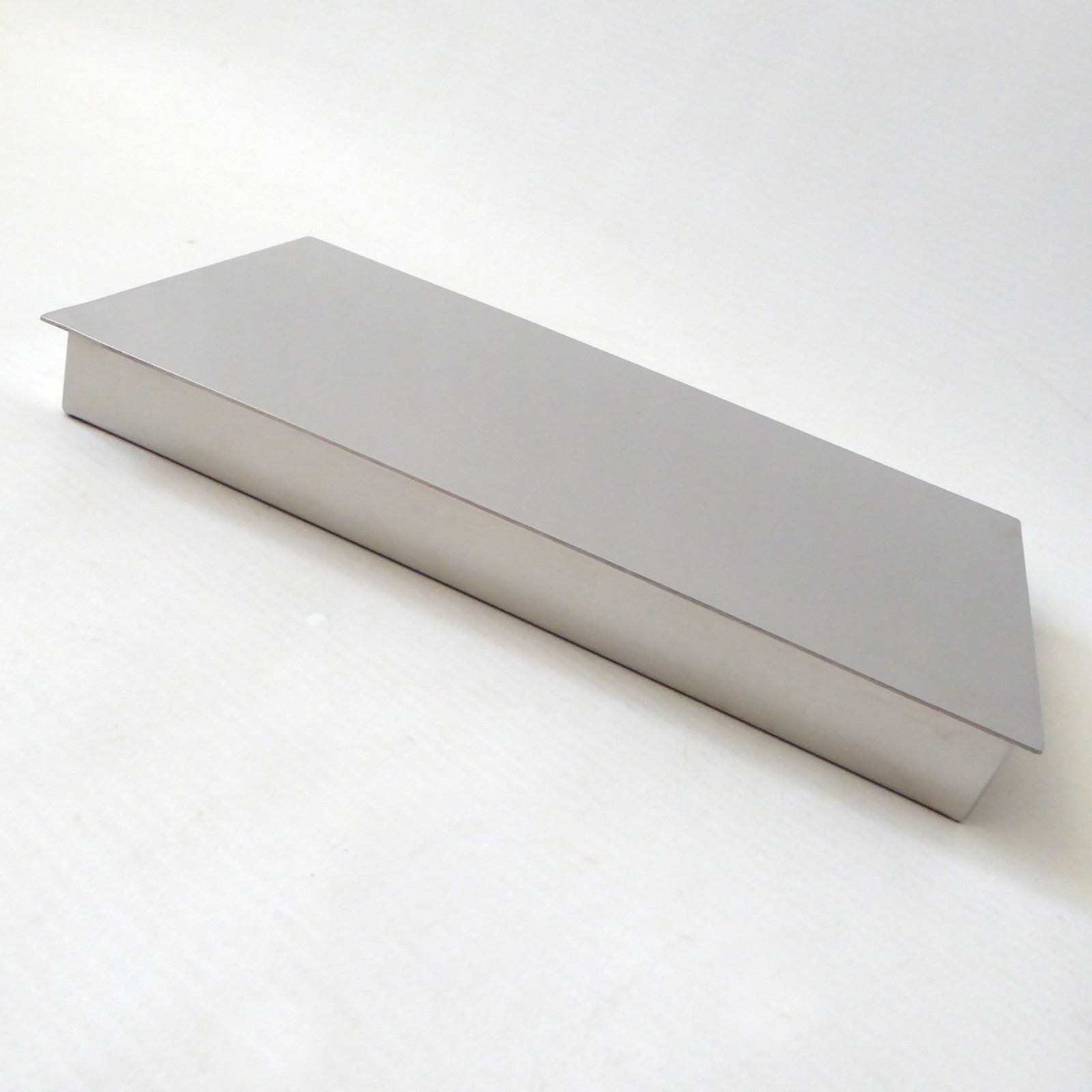 MG Denmark stainless steel cigarette box case, Danish modernist slim vintage 60s