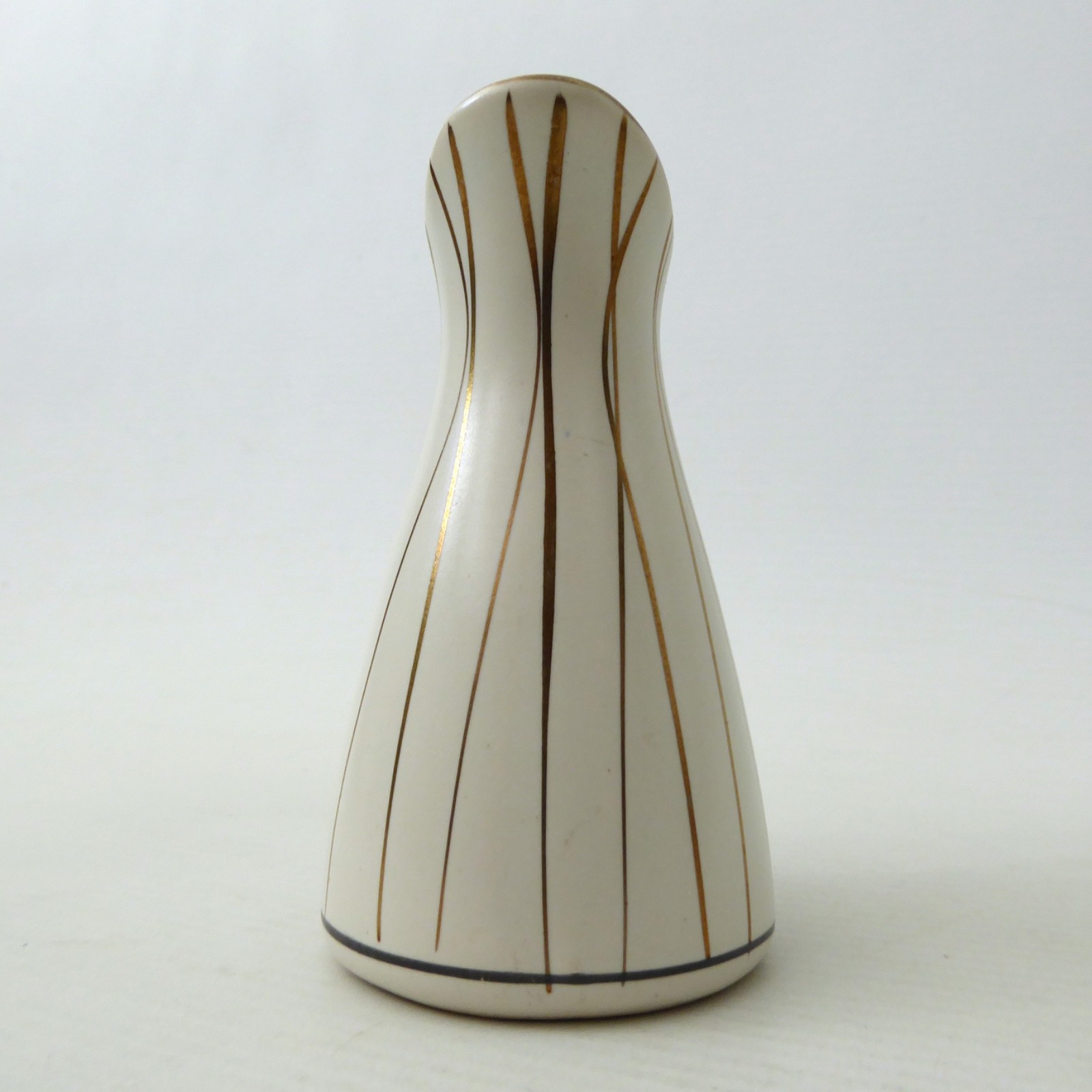 Marzi & Remy West German 2009/9 jug vase, vintage 50s hand painted gold stripes - Image 6