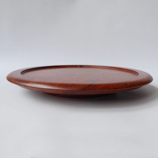 Mid century Digsmed Denmark Lazy Susan tray. Rotating teak wood party food dish - Image 3