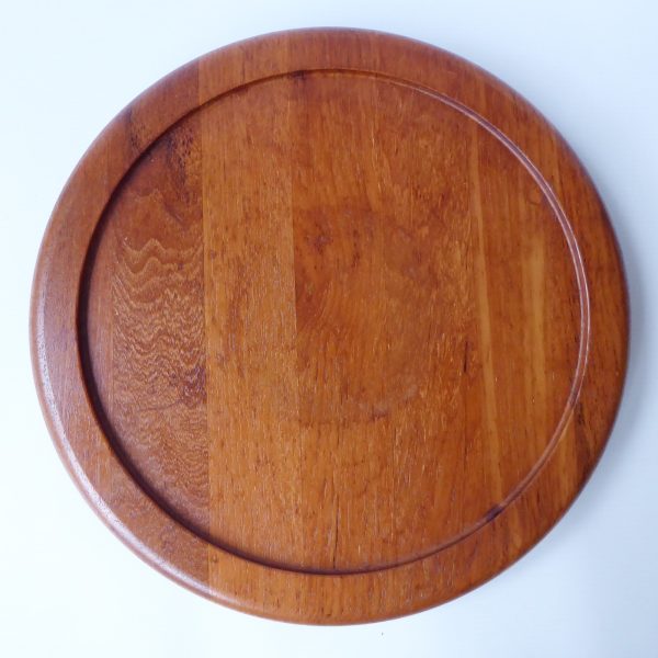 Mid century Digsmed Denmark Lazy Susan tray. Rotating teak wood party food dish - Image 6