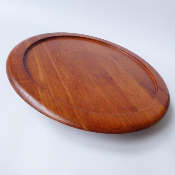 Mid century Digsmed Denmark Lazy Susan tray. Rotating teak wood party food dish - Image 7