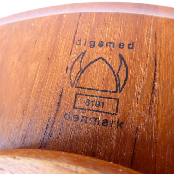 Mid century Digsmed Denmark Lazy Susan tray. Rotating teak wood party food dish - Image 9