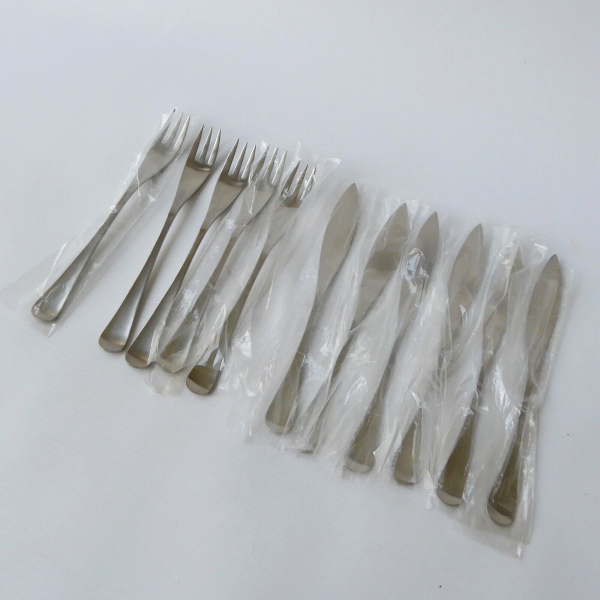 Old Hall vintage new Alveston set fish forks/knives Robert Welch Stainless Steel