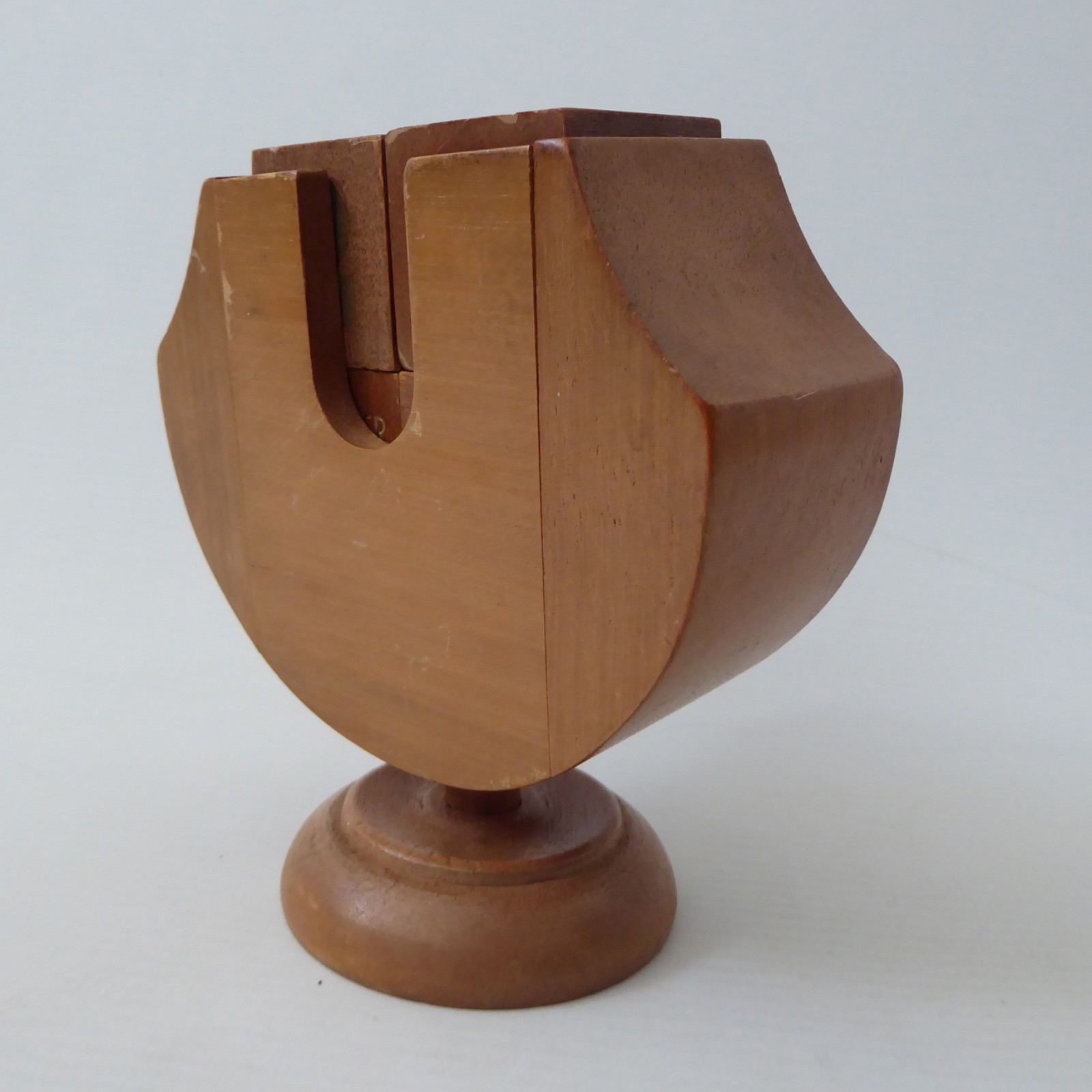 Perpetual desk calendar, wooden date blocks. Vintage Wood, mid century retro - Image 6