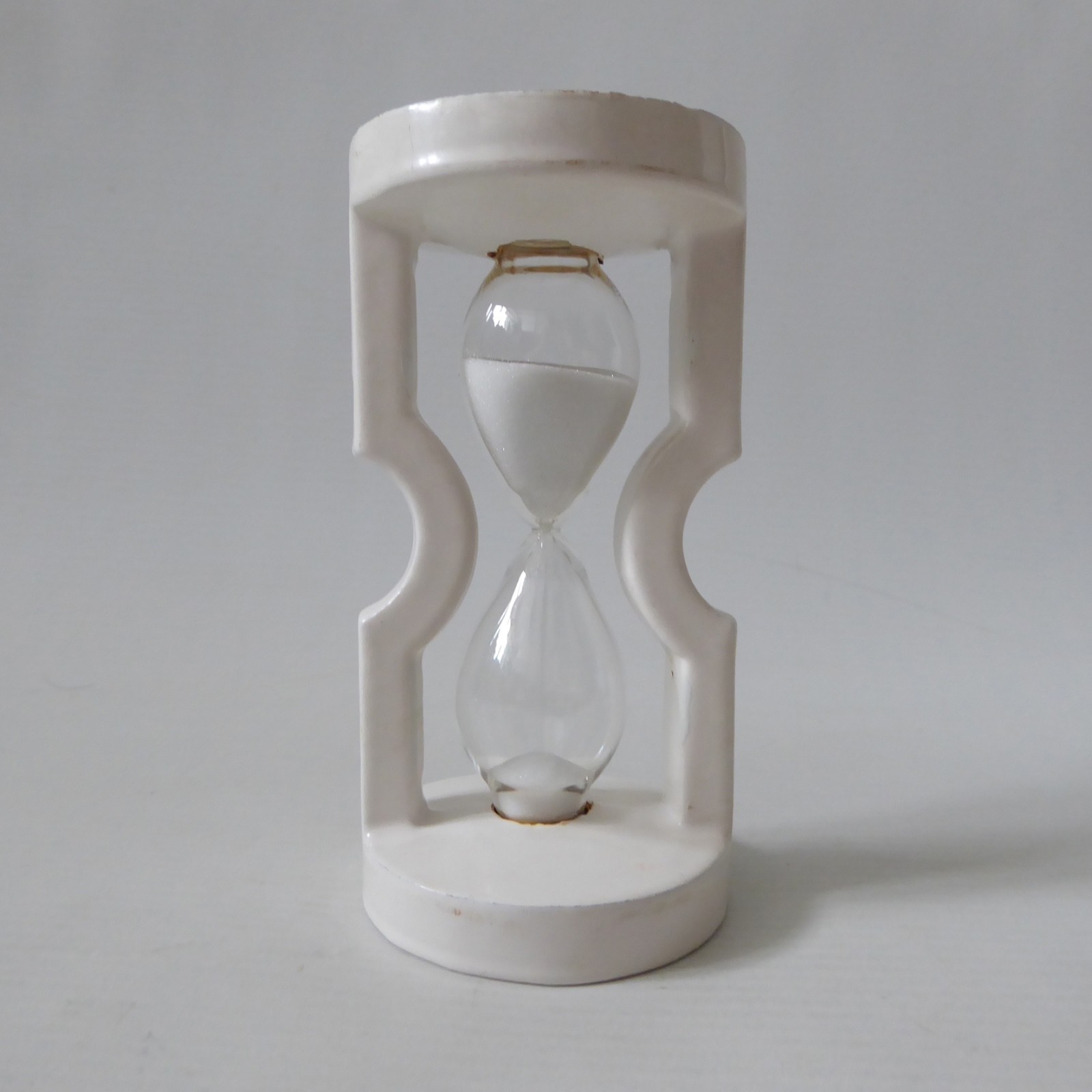 Robert Welch Victor vintage white cast iron 4 minute egg timer, hour glass. 80s - Image 12