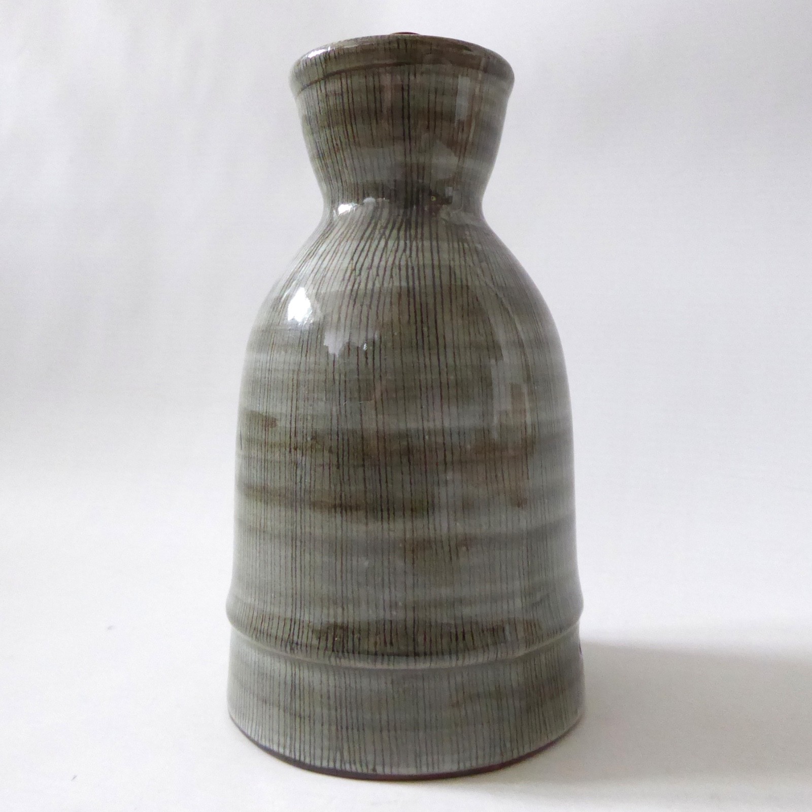 Rye Pottery vintage sgraffito grey table lamp base, 1960s mid century, Sussex - Image 7