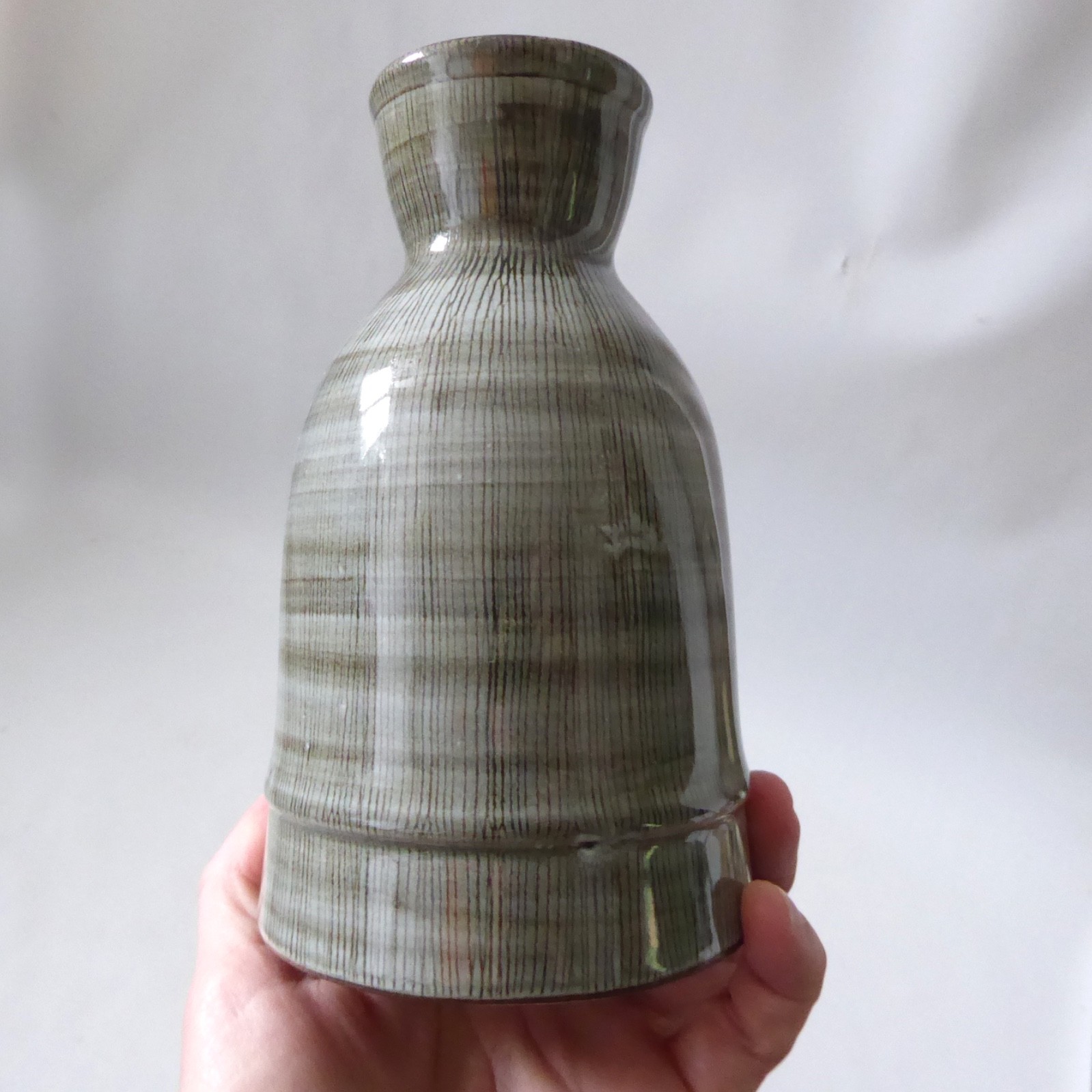 Rye Pottery vintage sgraffito grey table lamp base, 1960s mid century, Sussex - Image 8
