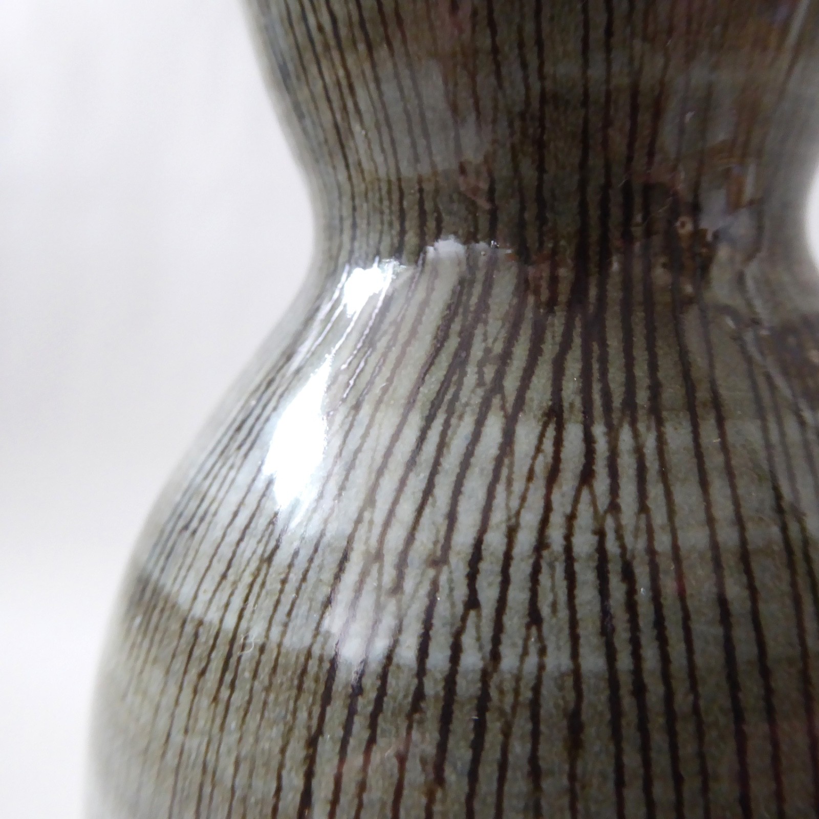Rye Pottery vintage sgraffito grey table lamp base, 1960s mid century, Sussex - Image 10