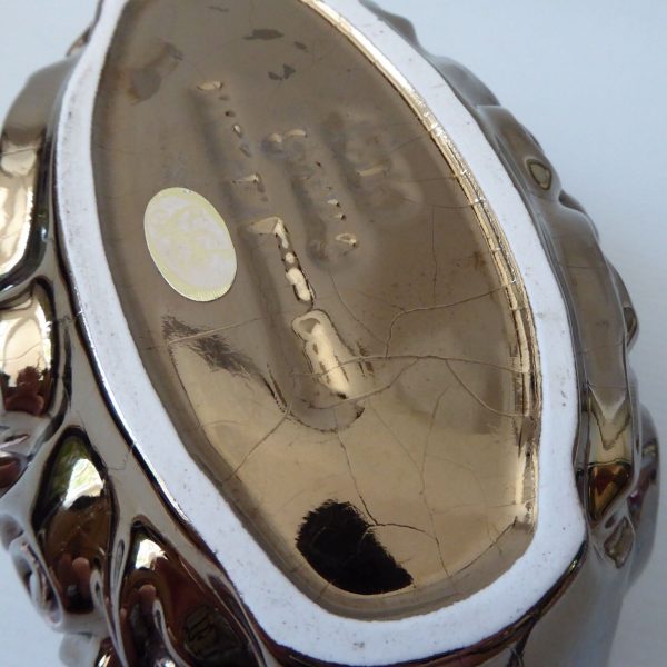 SylvaC Harmony swirl 4310 posy vase planter, brown metallic pottery ceramic 1970 - Image 13