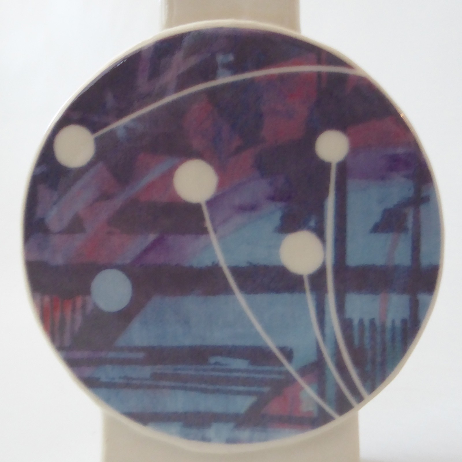 Tim England Isle of Wight porcelain art vase, handmade vintage 80s style pottery - Image 4