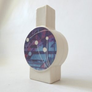 Tim England Isle of Wight porcelain art vase, handmade vintage 80s style pottery