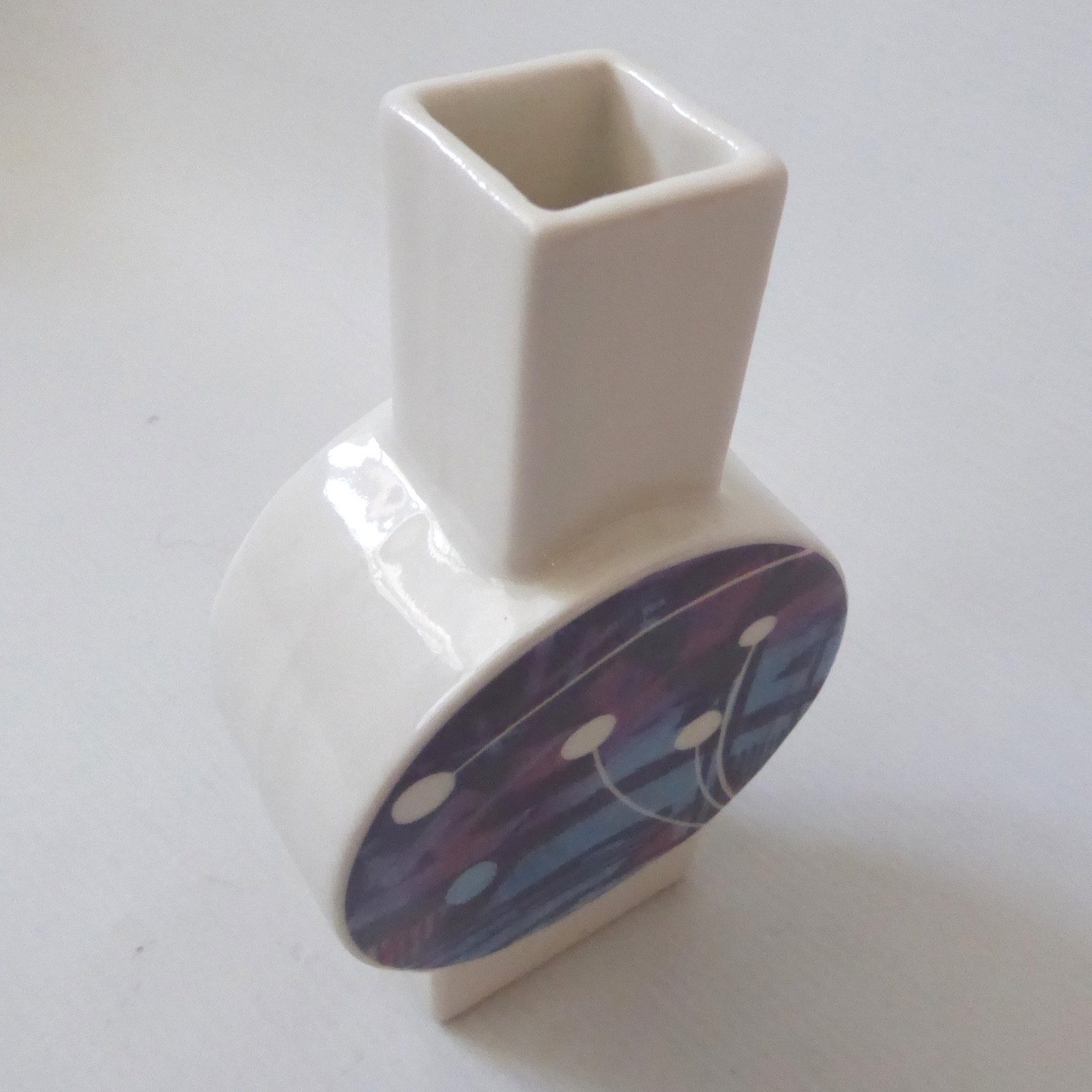 Tim England Isle of Wight porcelain art vase, handmade vintage 80s style pottery - Image 10