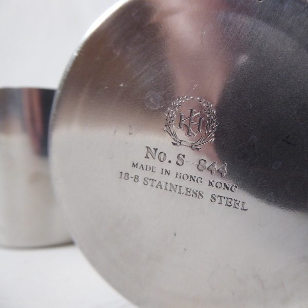 Vintage 1970s KH S-844 Hong Kong cocktail shaker, tall stainless steel Manhattan - Image 11