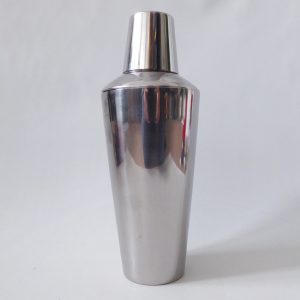 Vintage 1970s KH S-844 Hong Kong cocktail shaker, tall stainless steel Manhattan