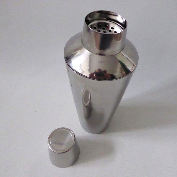 Vintage 1970s KH S-844 Hong Kong cocktail shaker, tall stainless steel Manhattan - Image 5
