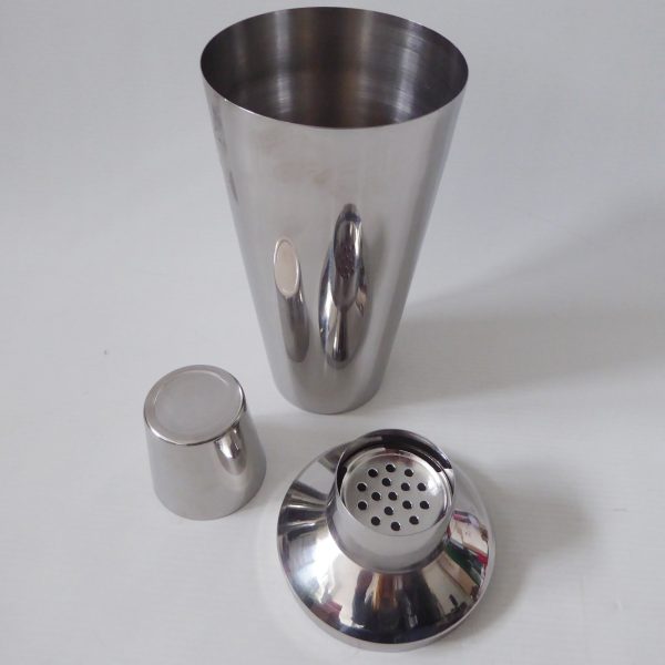 Vintage 1970s KH S-844 Hong Kong cocktail shaker, tall stainless steel Manhattan - Image 6