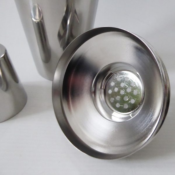 Vintage 1970s KH S-844 Hong Kong cocktail shaker, tall stainless steel Manhattan - Image 8
