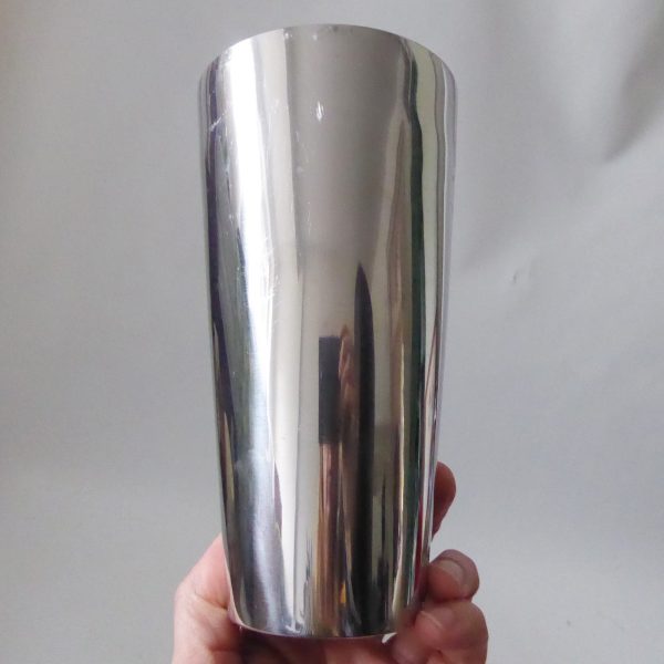 Vintage 1970s KH S-844 Hong Kong cocktail shaker, tall stainless steel Manhattan - Image 10