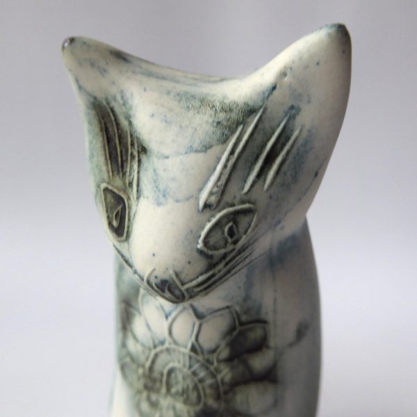 Vintage Carn Pottery Z6 cat figurine by John Beusmans. 1970s retro studio figure - Image 8