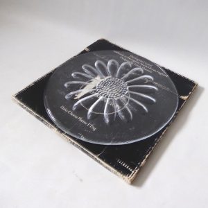 Vintage Dartington Crystal glass Daisy cheese platter FT215 Frank Thrower, boxed