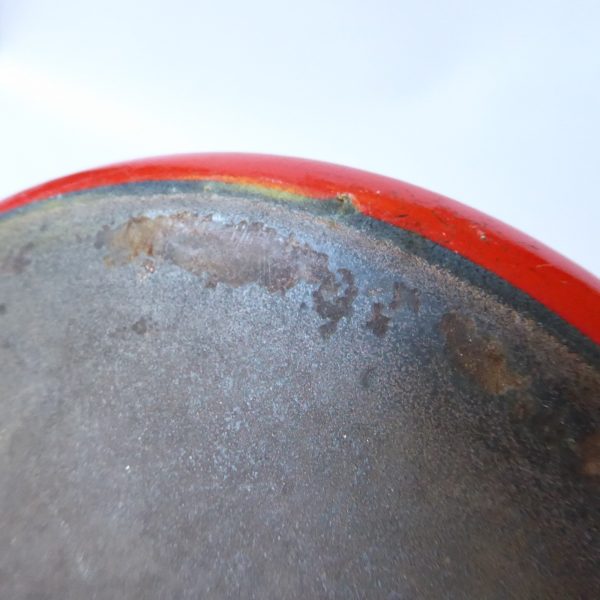 Vintage Finel Finland red enamel saucepan, Arabia Seppo Mallat 1970s retro pan - Image 19