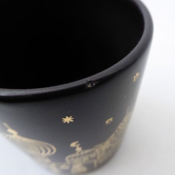 Vintage Waechtersbach black & gold mug. West German Arabian City Palaces ceramic - Image 15