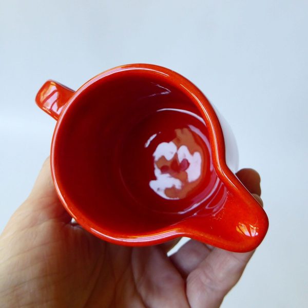 Vintage Waechtersbach red butterfly spots MILK JUG West German pottery, creamer - Image 11