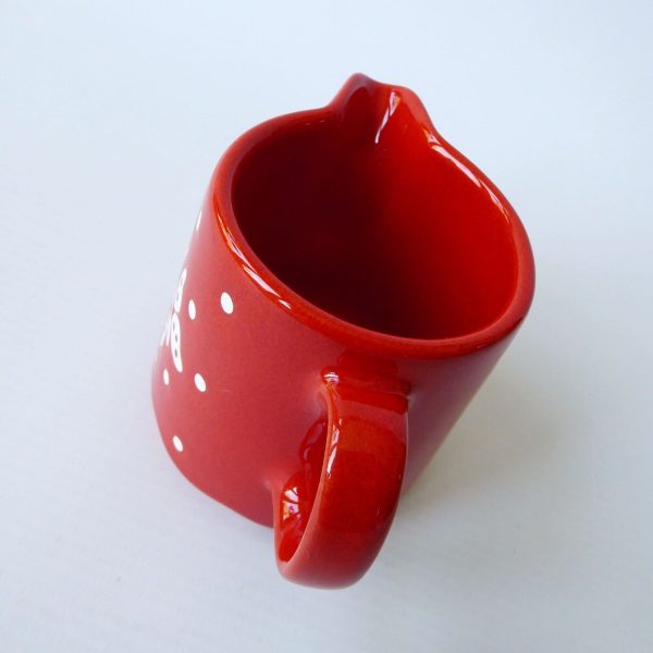 Vintage Waechtersbach red butterfly spots MILK JUG West German pottery, creamer - Image 4