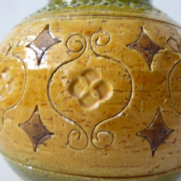 Vintage mid century Studio 4 Italy pottery ceramic vase, Bitossi Arabesque copy - Image 7