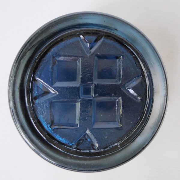 Wedgwood art glass bowl ashtray dish, Stennett-Willson textured RSW27. Sapphire - Image 6