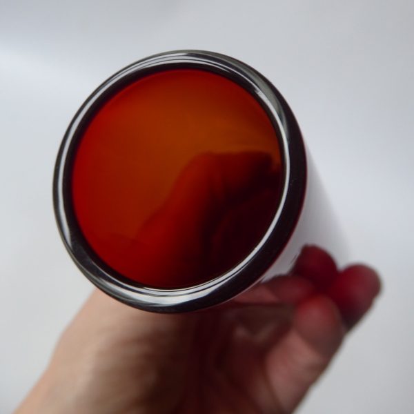 Whitefriars ruby red tapered chimney art glass bud vase 9655, 7 3/4" mid century - Image 9