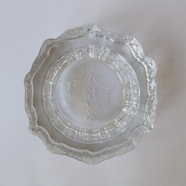 iittala Tapio Wirkkala Aslak small Map glass bowl, candle stand. Scandi Finnish - Image 4