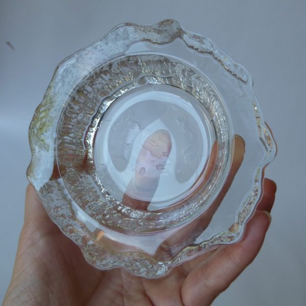 iittala Tapio Wirkkala Aslak small Map glass bowl, candle stand. Scandi Finnish - Image 9