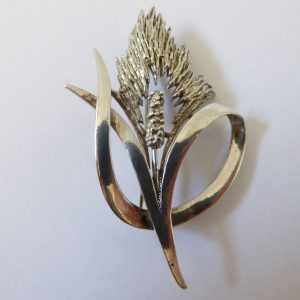 1977 hallmarked brooch, JDS Sterling silver 925 mid century retro, 1970s flower