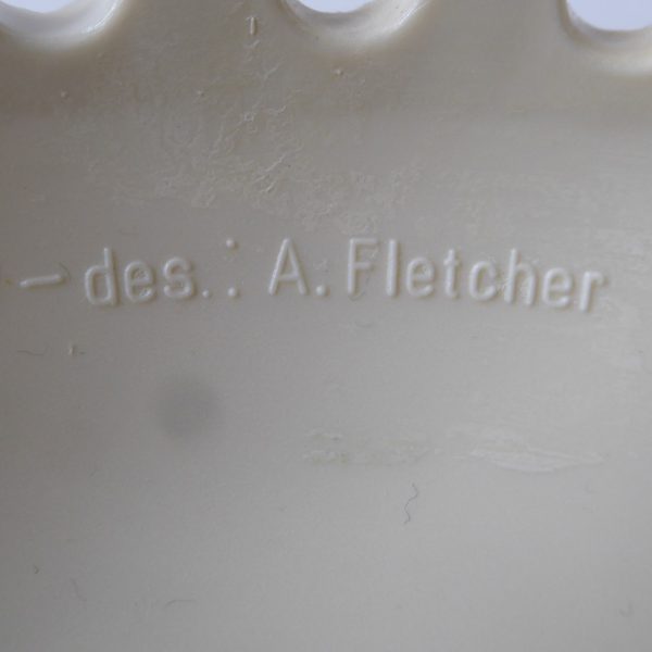 Alan Fletcher Clam cream ashtray/bowl. Retro 1970s/1980s vintage Mebel, Italy - Image 7