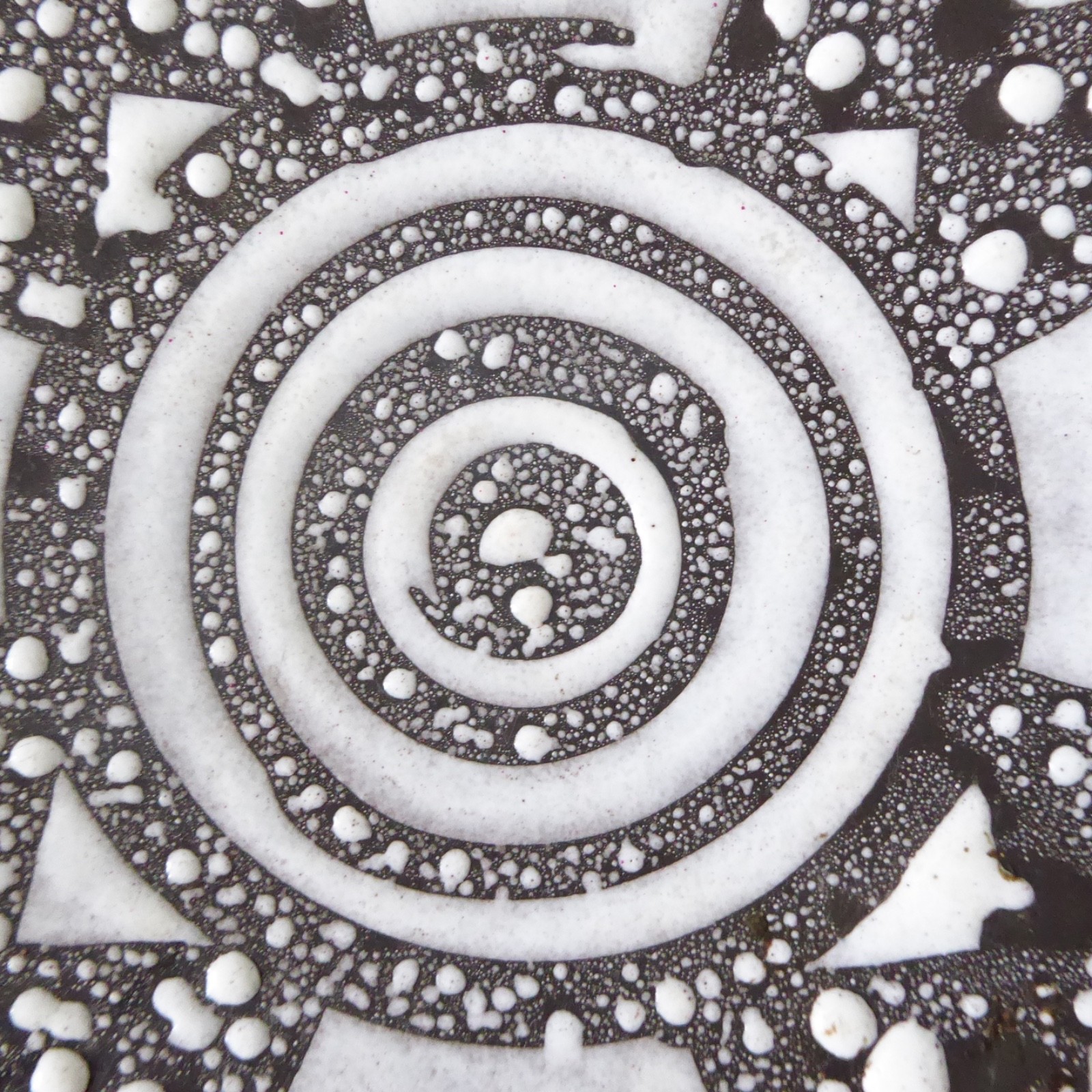 Carstens Tönnieshof Ankara 1002/1 bowl dish. Black & white + teal. West German - Image 8