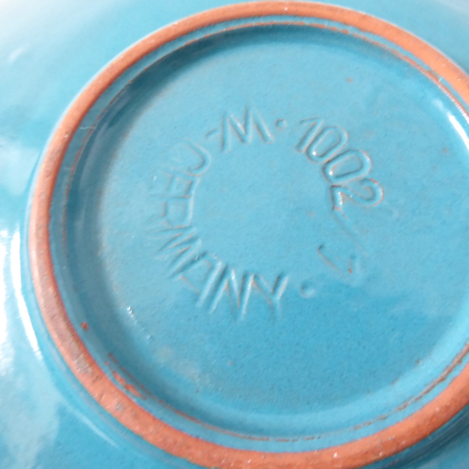 Carstens Tönnieshof Ankara 1002/1 bowl dish. Black & white + teal. West German - Image 10