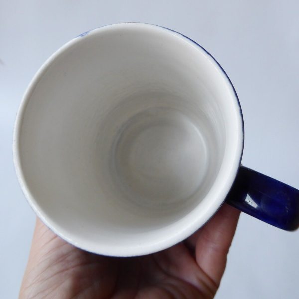 Celtic Ceramics Republic of Ireland vintage blue ceramic mug geometric impressed - Image 12
