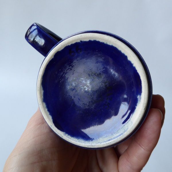 Celtic Ceramics Republic of Ireland vintage blue ceramic mug geometric impressed - Image 13