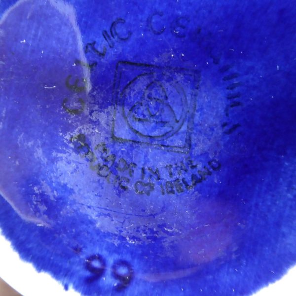 Celtic Ceramics Republic of Ireland vintage blue ceramic mug geometric impressed - Image 14