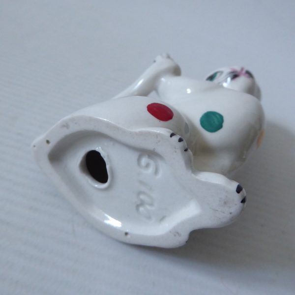 Ceramic polkadot cat figurine spotty dotty, vintage 1950s, Weetman Giftware G100 - Image 12