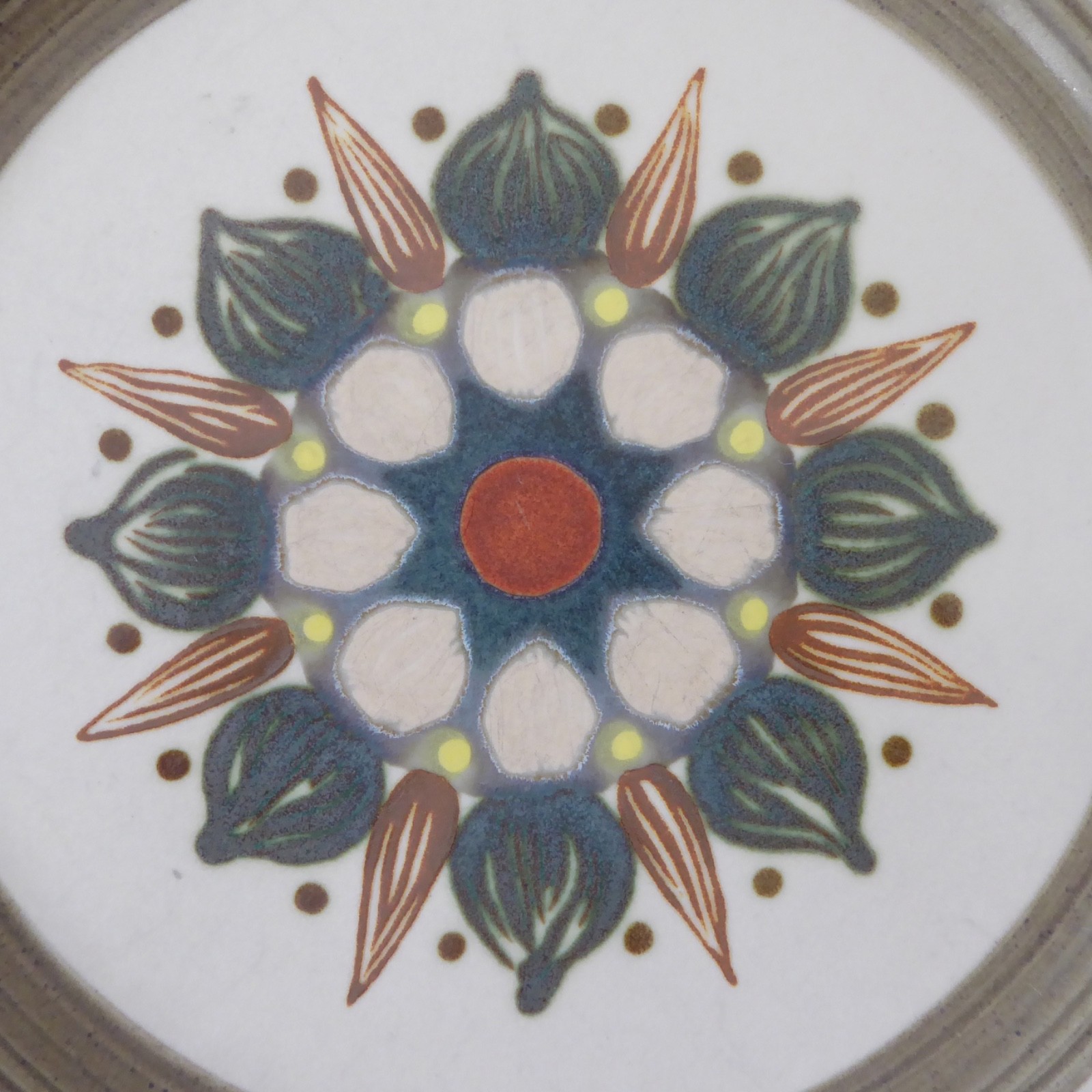 Denby Langley Sherwood 8" 20.5cm stoneware pottery plate. Vintage retro 1970s - Image 2
