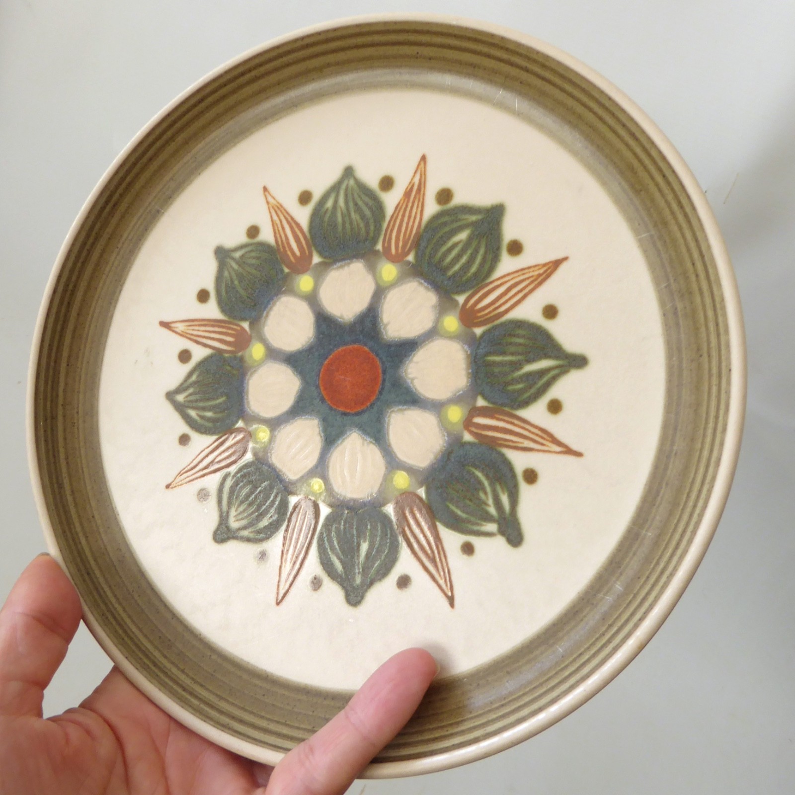 Denby Langley Sherwood 8" 20.5cm stoneware pottery plate. Vintage retro 1970s - Image 3