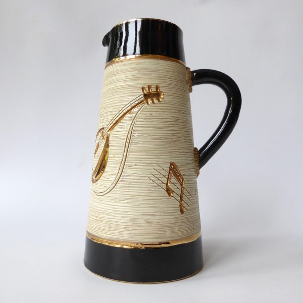 Fratelli Fanciullacci music jug vase 11266 Italy. Midcentury vintage retro 1950s